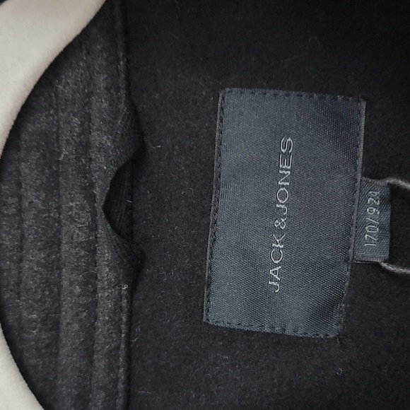 Jack and Jones Wool TIm Coat Dbl Breastd Dbl Collar peacoat Mens - Picture 6 of 14